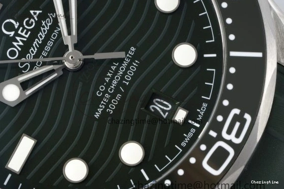 0321 Effortless Seamaster Diver 300M VSF 1:1 Best Edition Green Ceramic Green Dial on Green Rubber Strap A8800 V 7827